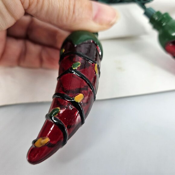 Jalapeno Chili Peppers Holiday Christmas String Light Set 10 Indoor Outdoor NEW - Picture 2 of 12